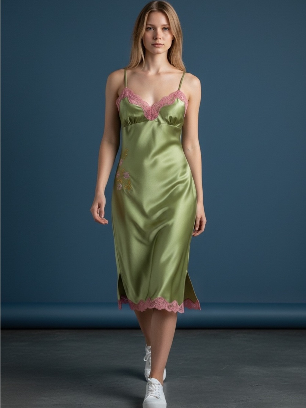 Gold Hawk 💯 silk slip dress
